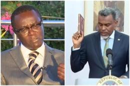 Photo collage of Mutahi Ngunyi and NIS Direcor General Noordin Haji.